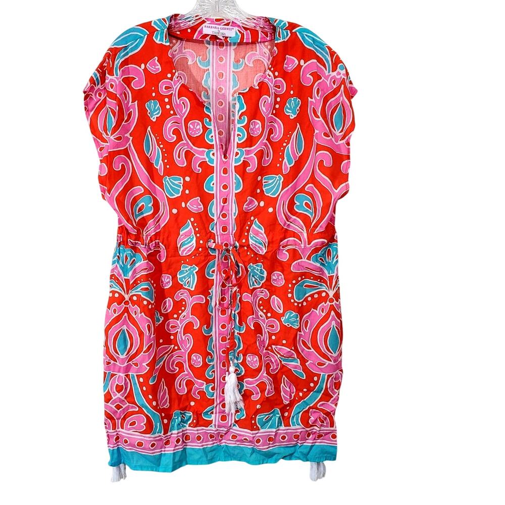 Barbara Gerwit by Tabitha Swimsuit Cover-Up Belted Tassel Womens Colorful Size M